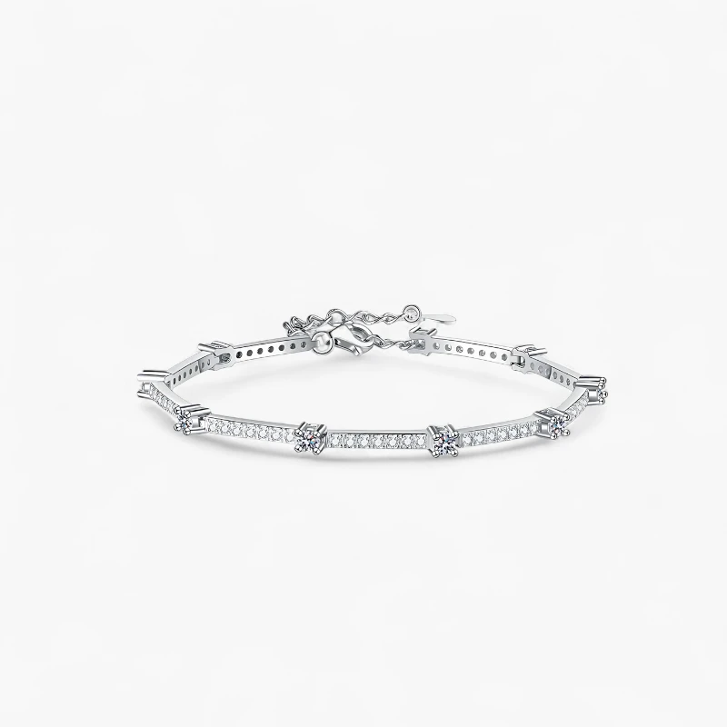 1.67ct Moissanite Station Bracelet