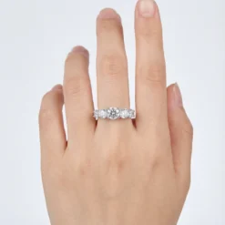 Alternative view of 1ct Moissanite Five Stone Ring