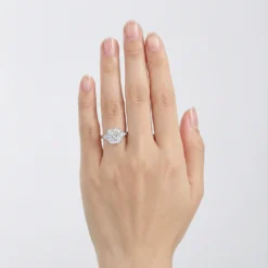 Alternative view of 2ct Moissanite Baguette Three Stone Ring