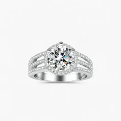 2ct Moissante Trinity Flow Ring