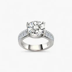 3ct Moissanite Side Stone Ring
