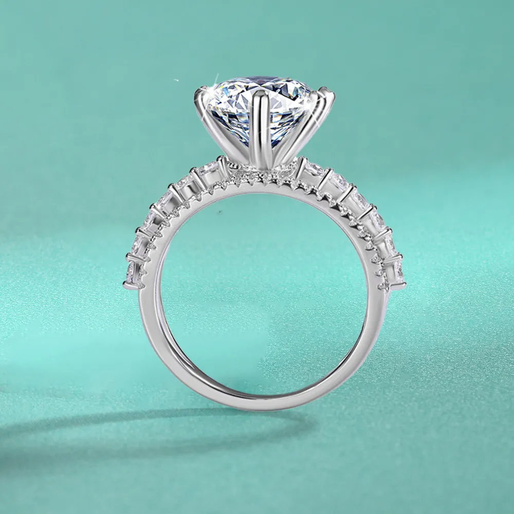 5ct Round Cut Moissanite Ballerina Ring - Image 5