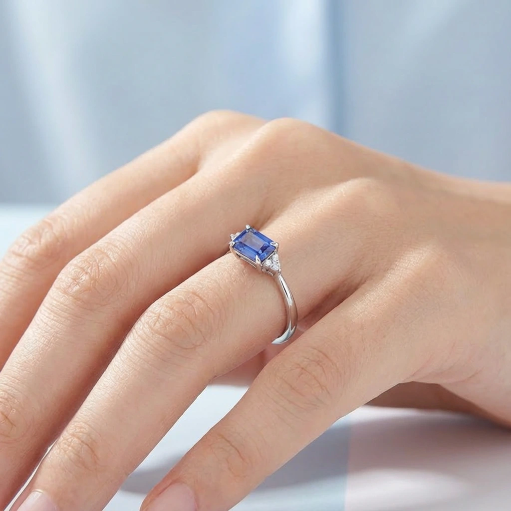 Alexandrite Emerald Cut Ring - Image 3