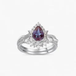 Pear Alexandrite Stacking Ring