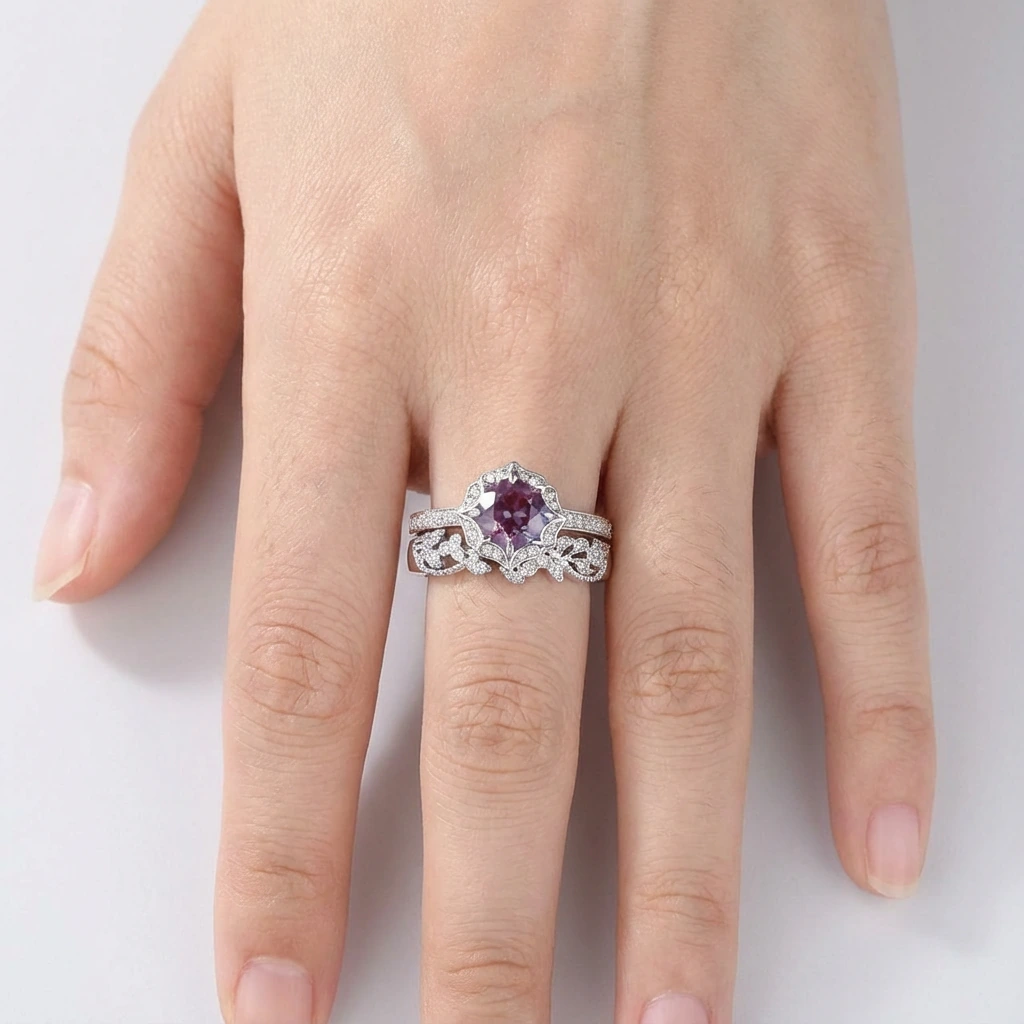 Alexandrite Stackbale Ring - Image 3