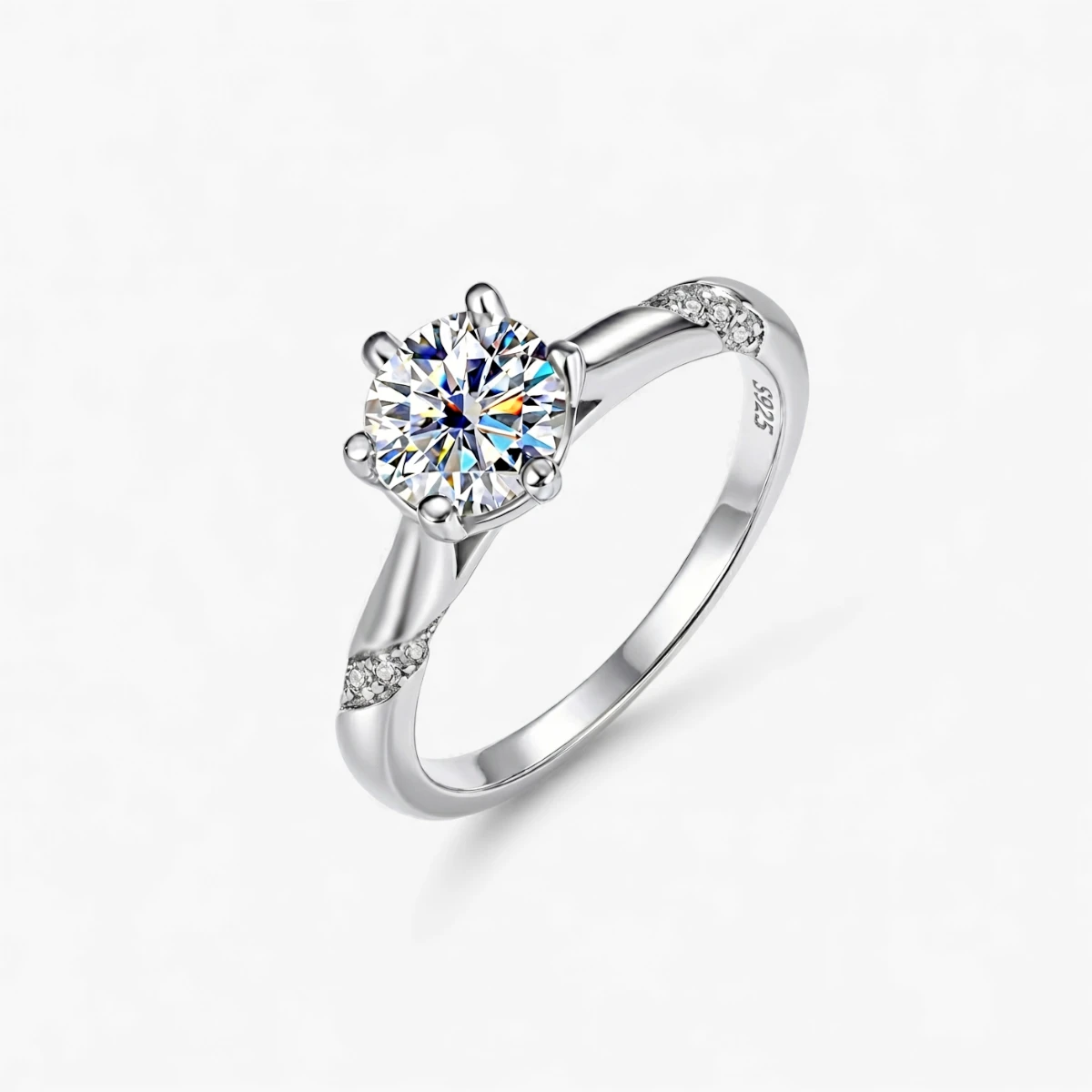 Classic Cut Moissanite Ring