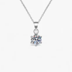 Round Moissanite Necklace