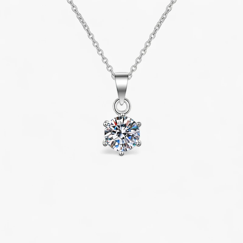 Round Moissanite Necklace