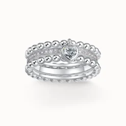 Heart Moissanite Eternity Ring