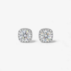 Square Moissanite Studs
