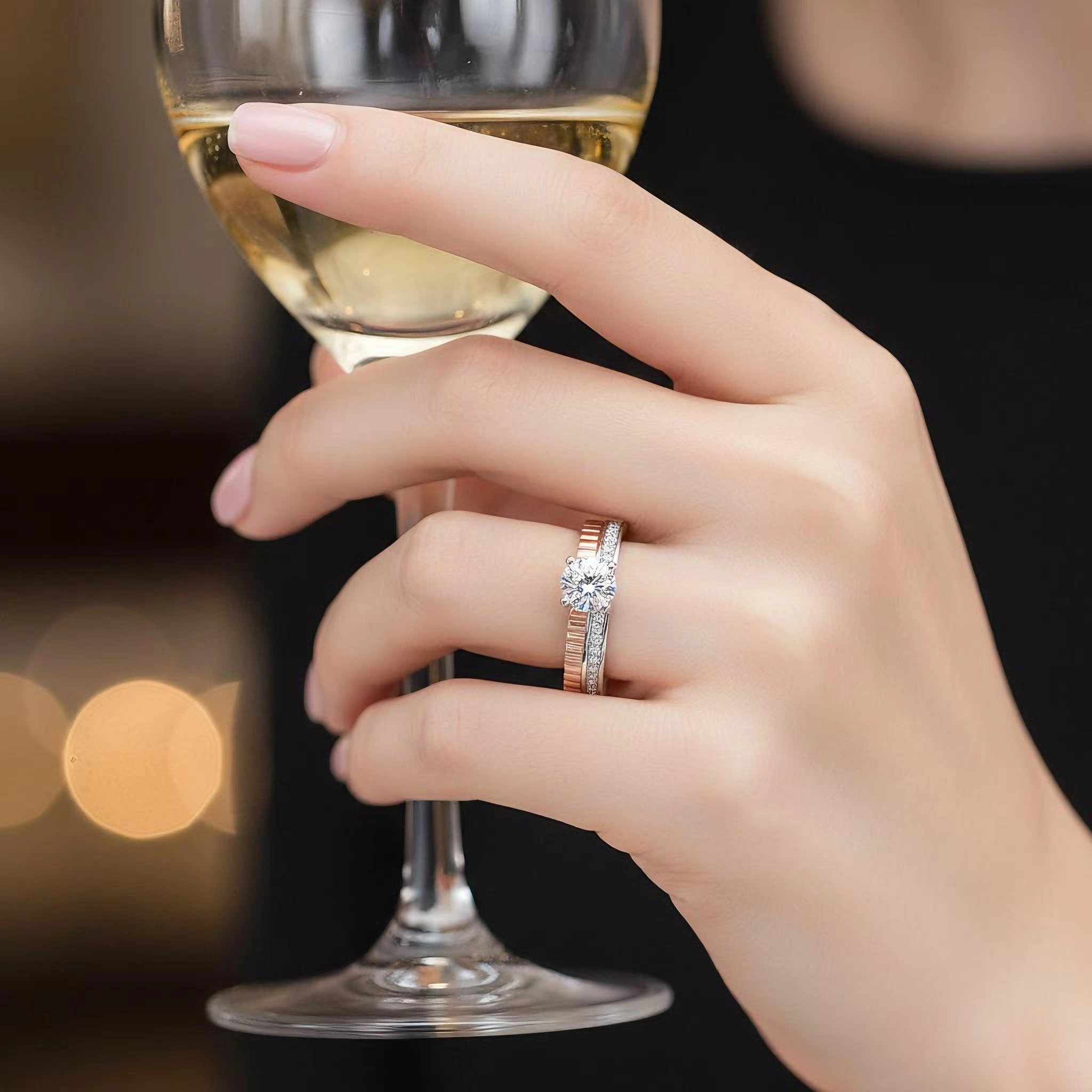 Tulip 1ct Moissanite Ring - Image 2