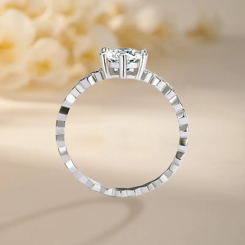 1ct|2ct Honeycomb Moissanite Ring - Image 5