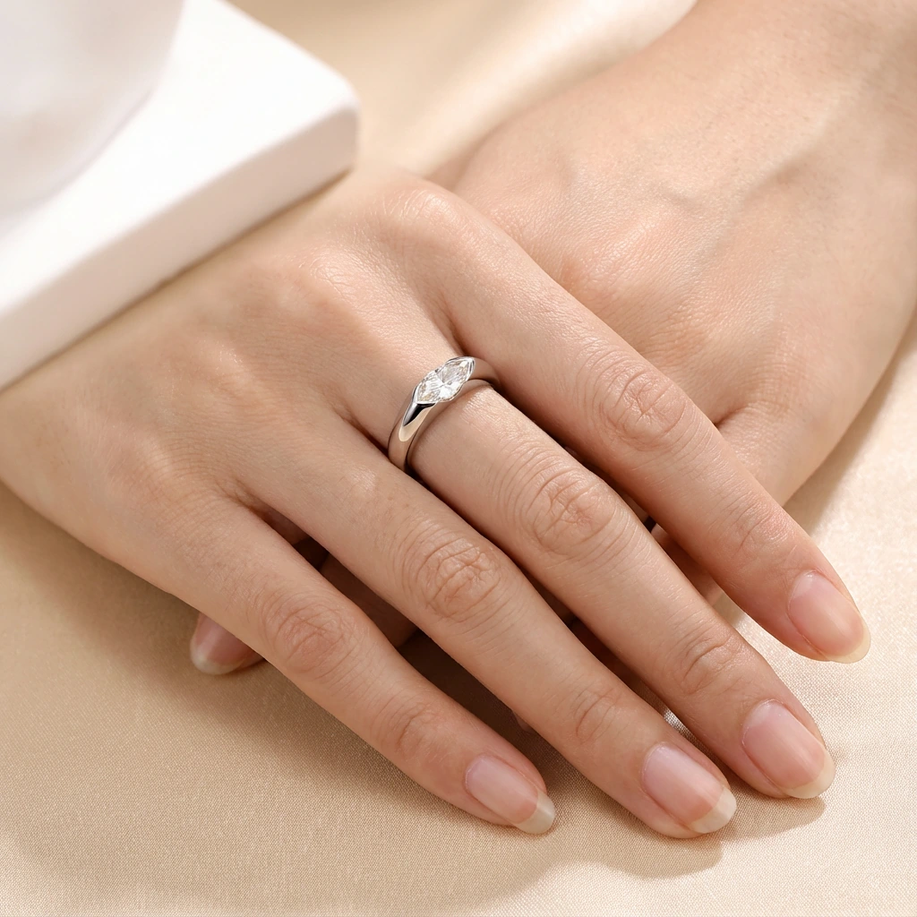 1ct Marquise Solitaire Ring - Image 6