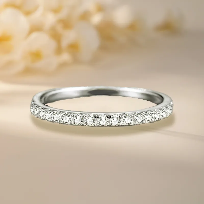 Thin Half Eternity Ring - Image 3