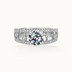 1ct Moissanite Open Shank Ring