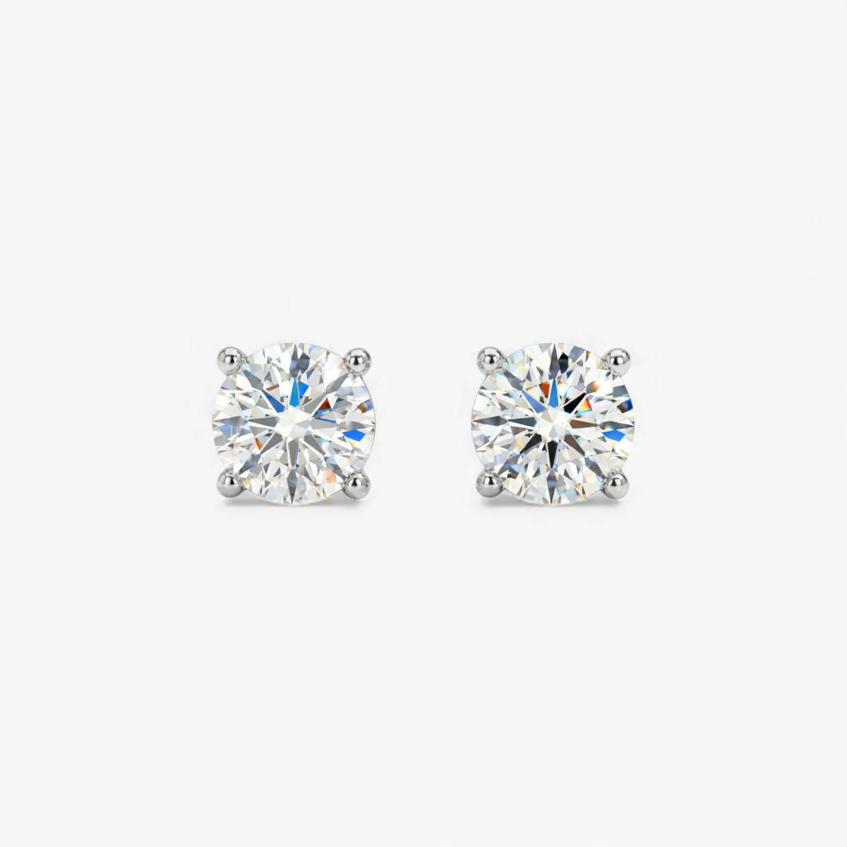 Round Moissanite Studs