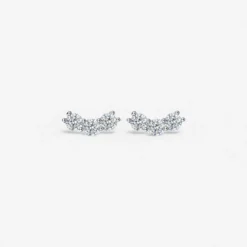 Small V Moissanite Studs