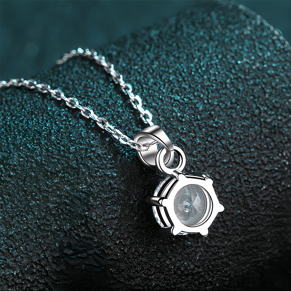 Round Moissanite Necklace - Image 4