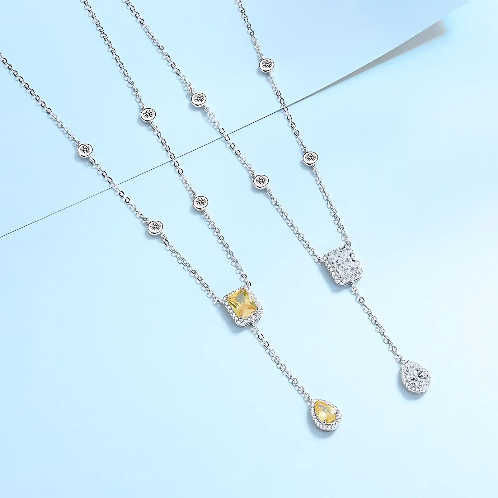 3ct Moissanite Lariat Necklace - Image 3