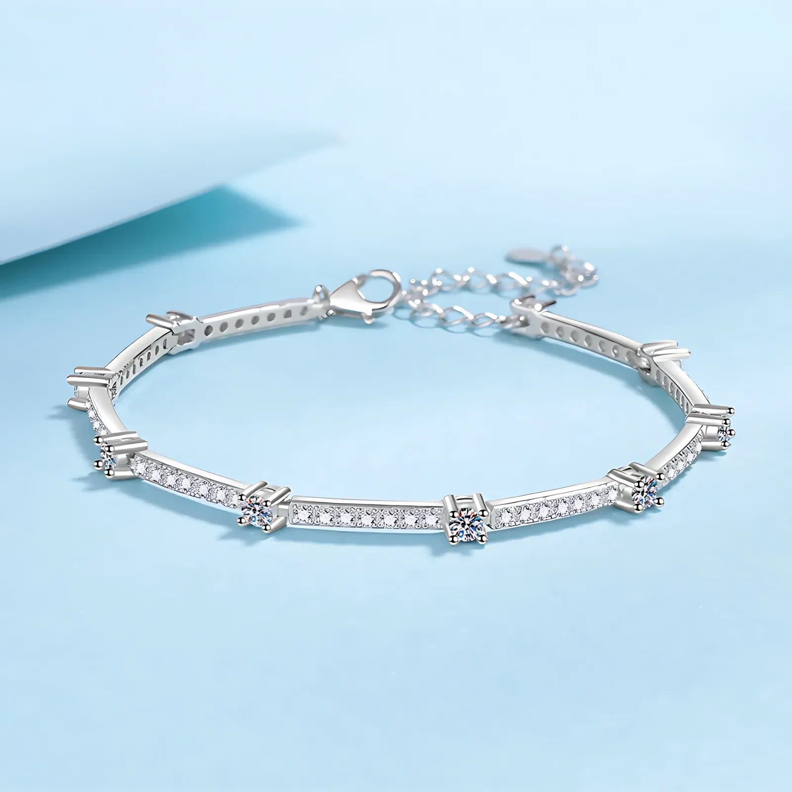 1.67ct Moissanite Station Bracelet - Image 5