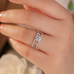 Alternative view of 1ct Moissanite Open Shank Ring