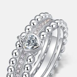 Alternative view of Heart Moissanite Eternity Ring