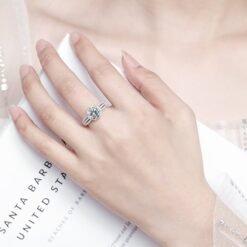 Alternative view of 2ct Moissante Trinity Flow Ring