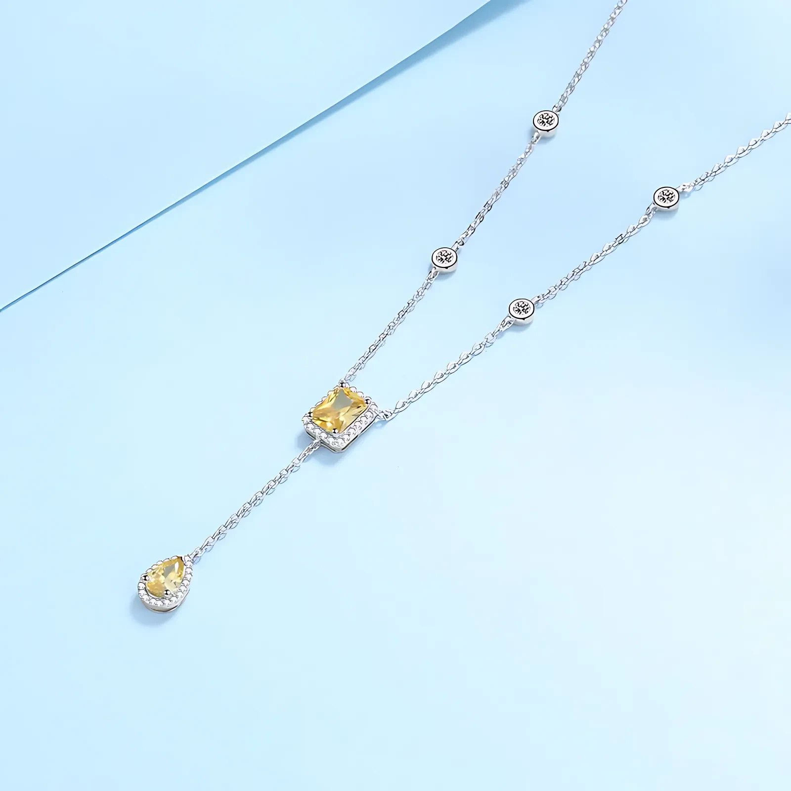 3ct Moissanite Lariat Necklace - Image 5