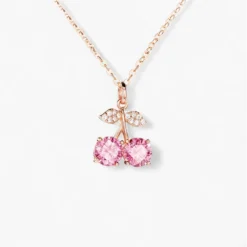 0.5ct Moissanite Cherry Necklace