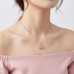 Alternative view of 0.5ct Moissanite Cherry Necklace