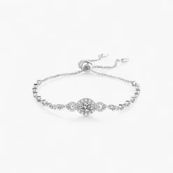 0.5ct Moissanite Oval Cut Holo Bracelet