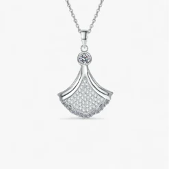 Dress Moissanite Silver Necklace