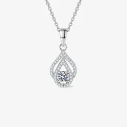 0.3ct  Drop Pendant  Moissanite Necklace
