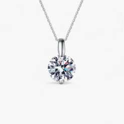 Minimalist Moissanite Solitaire Necklace