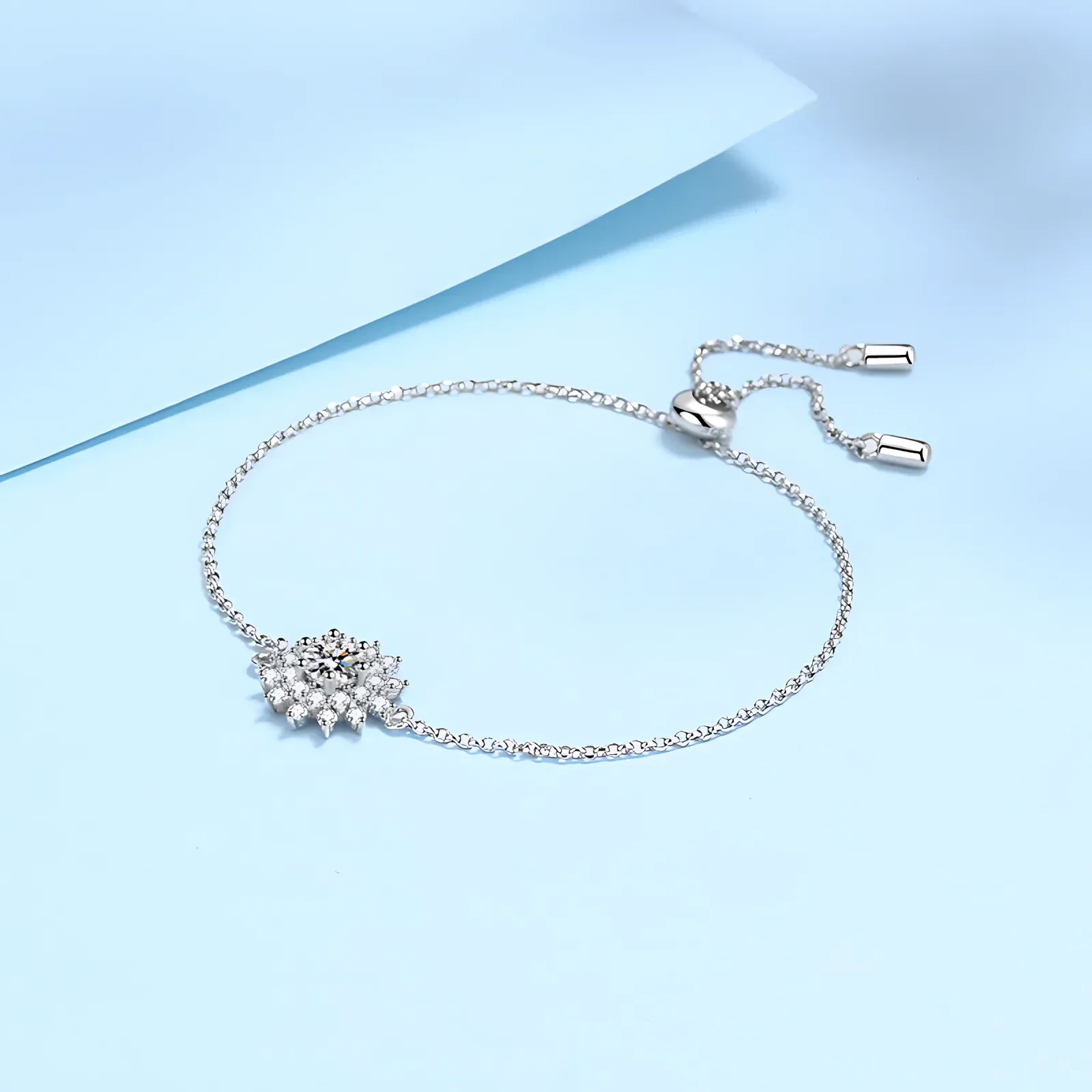 Sunflower Moissanite Bolo Bracelet - Image 4