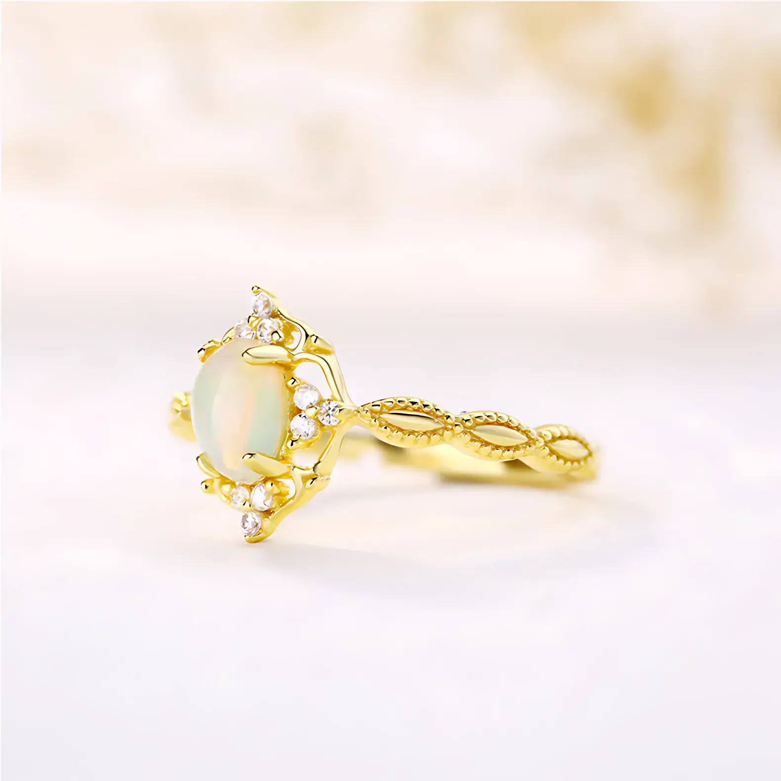 Vintage Oval Opal Ring - Image 3