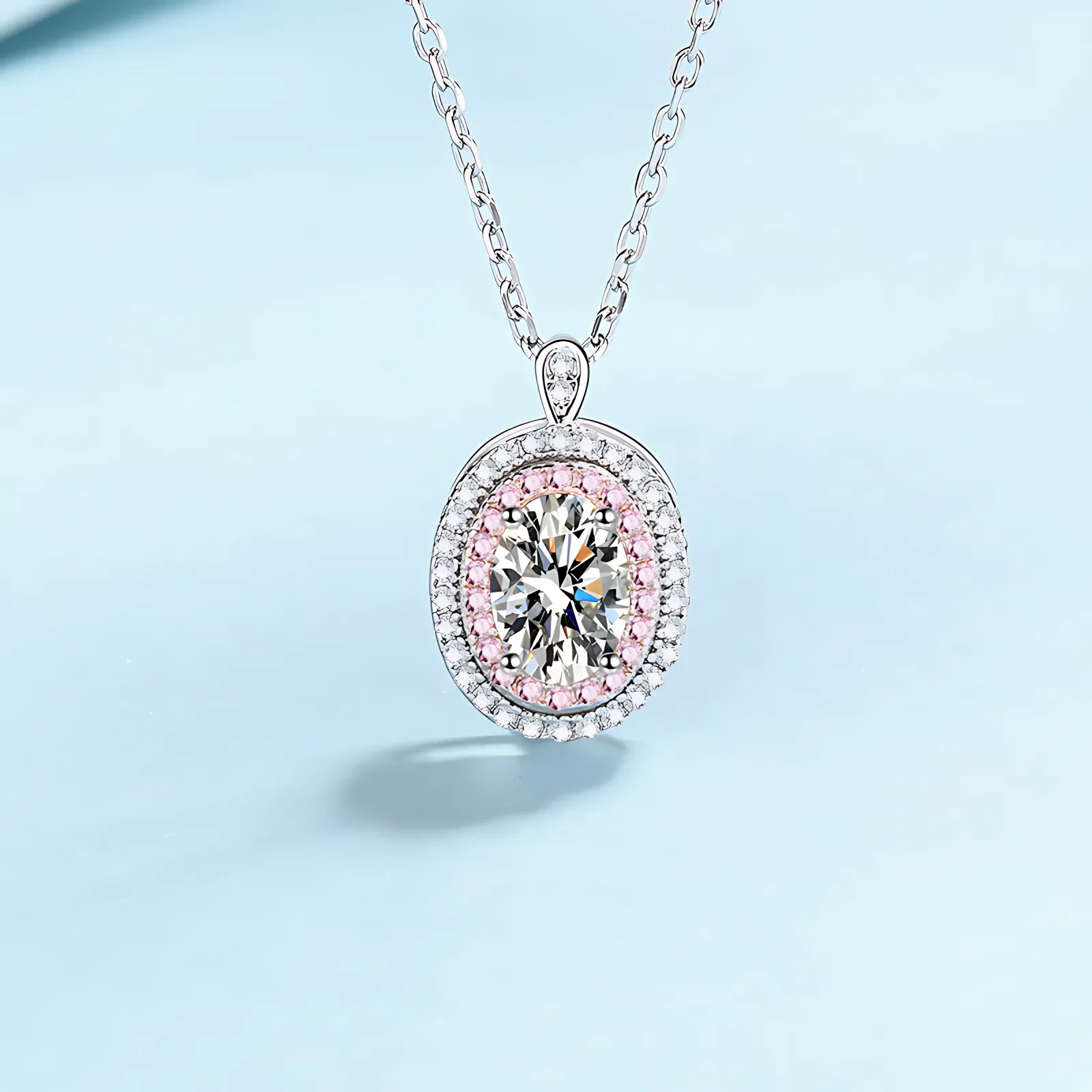 1ct Oval Moissanite Necklace - Image 5