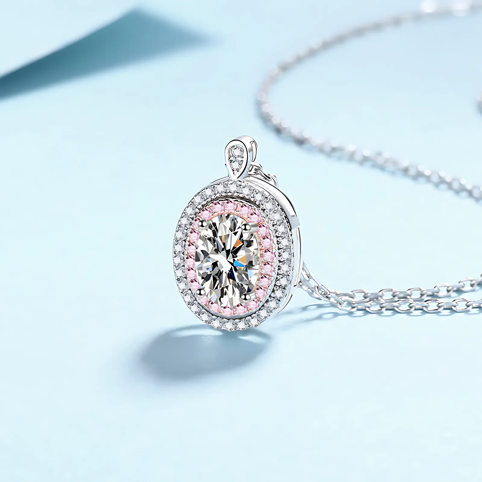 1ct Oval Moissanite Necklace - Image 3