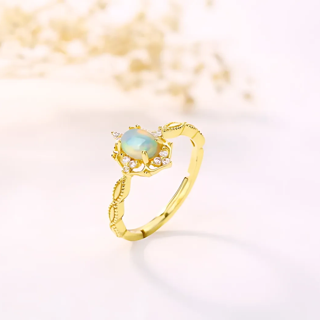 Vintage Oval Opal Ring - Image 4