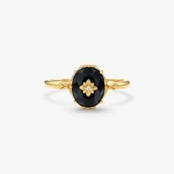 Vintage Oval Onyx Ring
