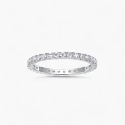 2.3mm Round Moissanite Eternity Ring