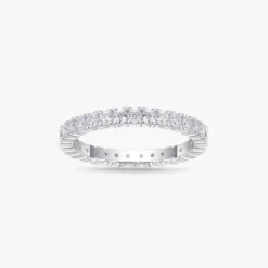 2.5mm Round Moissanite Eternity Ring