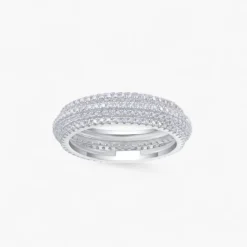 Bold Triple Row Raised Eternity Ring