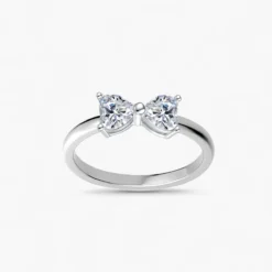 Heart Moissanite Bow Ring