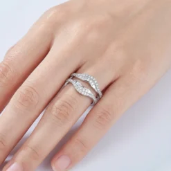 Alternative view of Moissanite Nested Ring