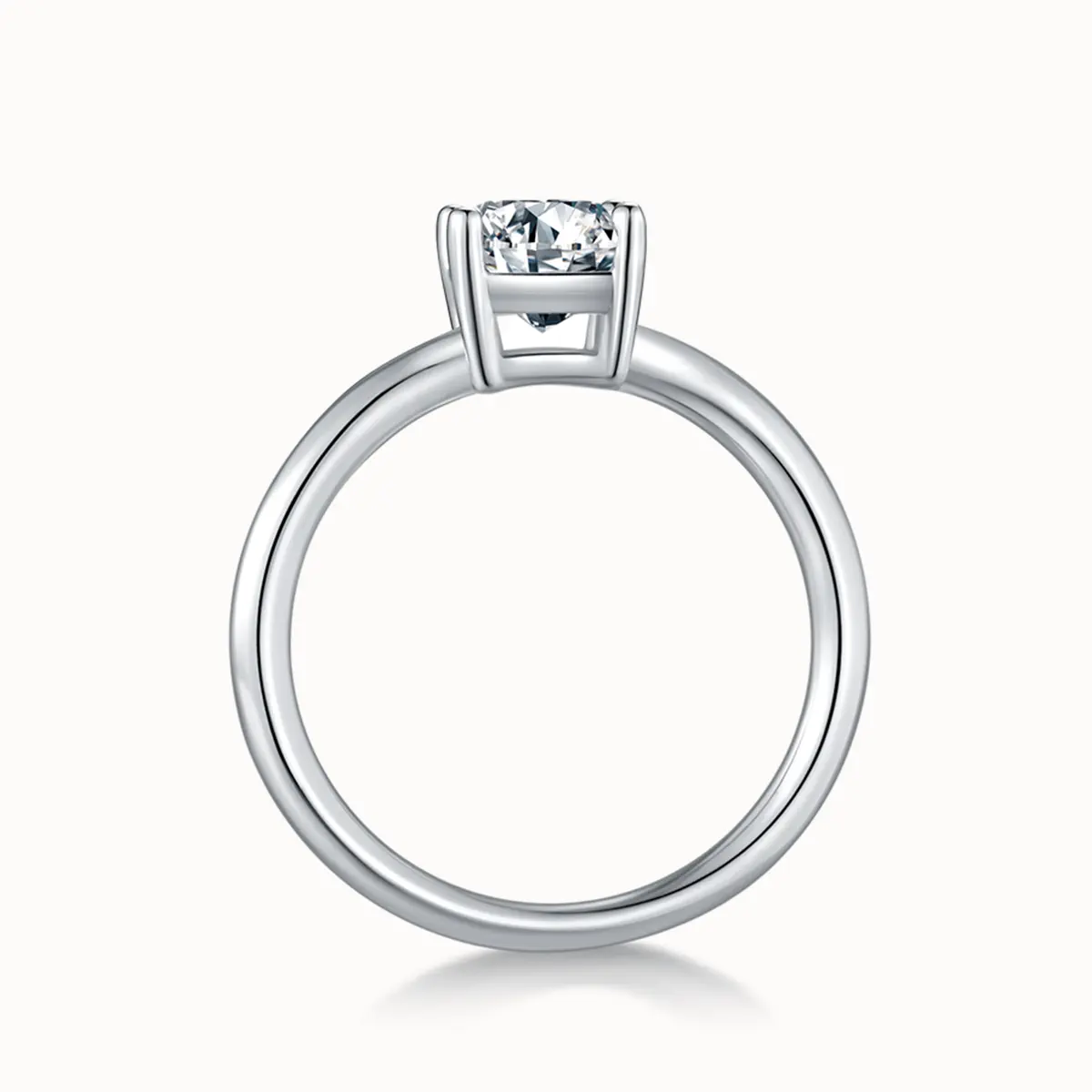 2ct Emerald-Cut Moissanite Solitaire Ring - Image 5