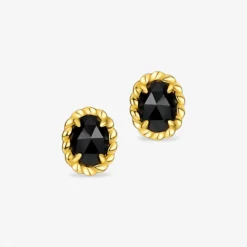 Oval Onyx Studs