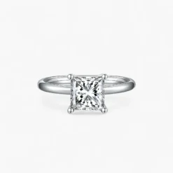 2ct Princess Cut Moissanite Solitaire Ring