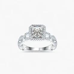 3ct Princess Cut Moissanite Bold Ring