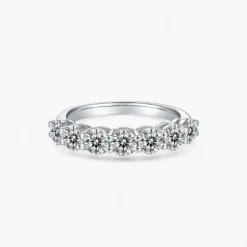 3.5mm Round Half Eternity Ring